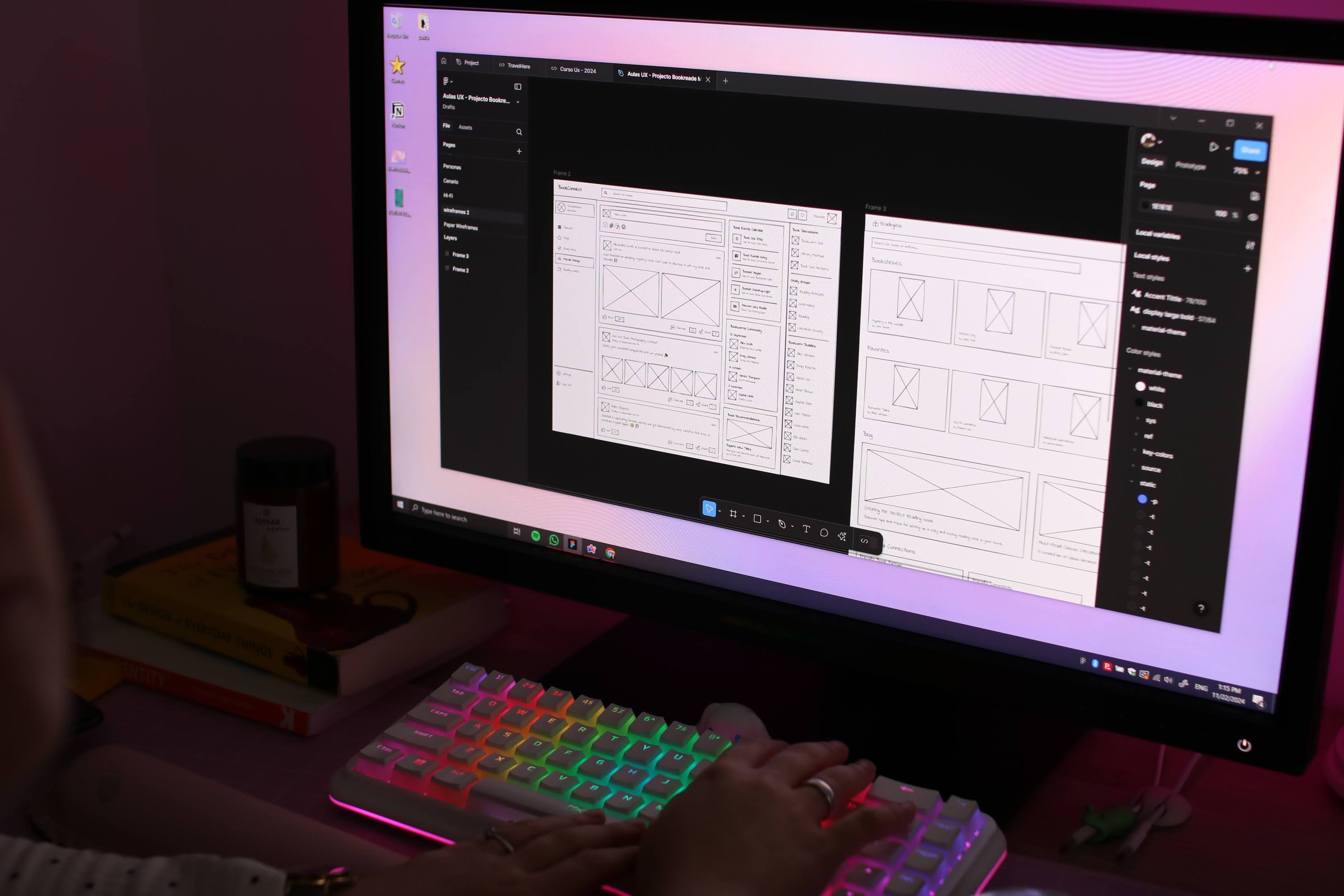 Person working on laptop